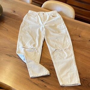 Primark Cares Cradle to Cradle Certified Gold ripped mom jeans.  US size 4